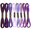 8 Skeins 8 Colors 6-Ply Polyester Embroidery Floss OCOR-CY0002-09E-1