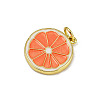 Brass Enamel Pendants LS-KK-H072-14G-02-2