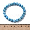 Natural Apatite Round Beads Stretch Bracelets for Women BJEW-Z158-03J-03-5