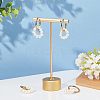 2 Pairs Natural Pearl Beaded Ring Dangle Hoop Earrings for Girl Women EJEW-NB0001-06-2