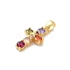 Rack Plating Brass Cubic Zirconia Pendants X-KK-G504-17G-2