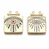 Brass Micro Pave Colorful Cubic Zirconia Pendants X-KK-S356-215G-NF-2