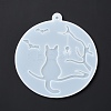 DIY Flat Round Pendant Decoration Food-grade Silicone Molds LS-SIMO-D002-03A-4