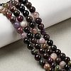 Round Natural Multicolor Tourmaline Beads Strands G-K068-13-6mm-01-1