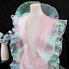 10 Yards Lucency Polyester Pleated Lace Trim OCOR-GF0004-74E-1