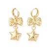 Bowknot Brass Hoop Earrings for Women EJEW-S231-03G-01-1