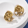 304 Stainless Steel Clear Cubic Zirconia Stud Earrings EJEW-R020-05G-03-3