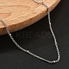 2MM Brass Satellite Chain Necklaces for Women NJEW-D302-49P-3