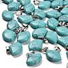 Synthetic Turquoise Pendants G-Z067-05P-10-1