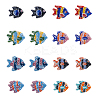 16Pcs 8 Colors Handmade Porcelain Beads PORC-DC0001-01-1