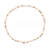 Minimalist Glass Seed Beads & Brass Beads Stretch Bracelets for Women BC0195-9-1