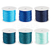 6 Rolls 6 Colors 6-Ply Polyester Metallic Thread OCOR-TA0003-11E-2