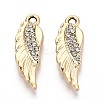 Alloy Rhinestone Pendants PALLOY-T090-55KCG-1