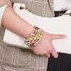 5Pcs 5 Colors Polymer Clay Heishi Beaded Stretch Bracelets Sets BJEW-SZ0001-55-4