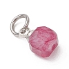 Natural Multicolor Tourmaline Faceted Cube Charms PALLOY-JF05111-02-4