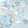 10Pcs 5 Colors Food Grade Eco-Friendly Silicone Beads SIL-CA0001-47-4