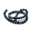 Natural Dumortierite Quartz Bead Strands G-I224-03-6mm-2