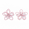 Spray Painted Eco-Friendly Iron Wire Wrapped Pendants IFIN-T009-03A-2