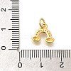 Brass Micro Pave Clear Cubic Zirconia Pendants KK-L225-040G-3