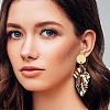40Pcs 2 Colors 201 Stainless Steel Flat Round Stud Earring Findings STAS-UN0060-71-7