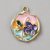 Golden Tone Alloy Enamel Pendants FIND-SZC0020-02E-1