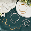 12Pcs 2 Colors Hip Hop Style Stainless Steel Snake Chain Bracelets for Men BJEW-SC0001-35-4