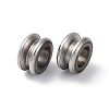 Tarnish Resistant 304 Stainless Steel Grooved Beads STAS-I117-16D-P-1