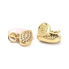 Real 18K Gold Plated Brass Micro Pave Clear Cubic Zirconia Pendants KK-D004-12G-3