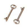 Tibetan Style Zinc Alloy Key Big Pendants LS-EA11911Y-AB-2