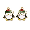 304 Stainless Steel Enamel Pendants STAS-L300-012G-22-1