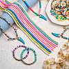 10 Strands 10 Colors Handmade Polymer Clay Beads Strands CLAY-SZ0001-97-5