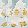 40Pcs 10 Styles Iron Rhinestone Pendants IFIN-TA0001-60-7