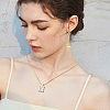 12Pcs 6 Styles Brass Cubic Zirconia Pendants KK-BC0013-60-6