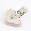 Beech Wood Baby Pacifier Holder Clips WOOD-T015-26-3