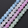 Crackle Glass Beads Strands GLAA-S192-D-007-1