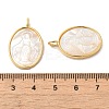 Rack Plating Brass Pave Shell Pendants KK-G488-02G-3
