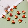 Alloy Enamel PendantsMicro Pave Red Cubic Zirconia  ENAM-P165-04I-1