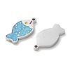 304 Stainless Steel Enamel Pendants STAS-M102-12B-P-2