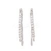 Rack Plating Brass Cubic Zirconia Earring Hooks KK-S374-05P-04-1