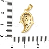 Brass Micro Pave Cubic Zirconia Pendants KK-I383-06G-02-3