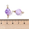Opaque Acrylic Imitation Gemstone Links Connector Charms KK-K296-08B-G-3