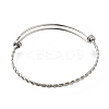 Non-Tarnish 304 Stainless Steel Twist Bangles for Women BJEW-M233-01P-3