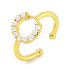 Rack Plating Brass Open Cuff Rings for Women RJEW-F162-01G-C-1
