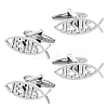 2 Pairs Stainless Steel Cufflinks AJEW-FH0006-22P-1