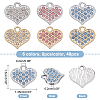 48Pcs 6 Colors Alloy Charms FIND-FH0003-72-4