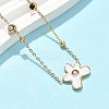 Flower 304 Stainless Steel Pendant Necklaces & Stud Earrings Sets for Women SJEW-B020-02G-2