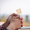 20Pcs Wooden Cross Wall Ornaments AJEW-GA0007-33-5