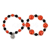 2Pcs Glass & Synthetic Turquoise Beads Stretch Bracelets BJEW-JB12483-03-5