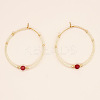 Bohemian Handmade Glass Beaded Hoop Earrings RN1446-3-1
