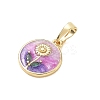 Brass Enamel Pendants KK-CBA3F25-10G-3